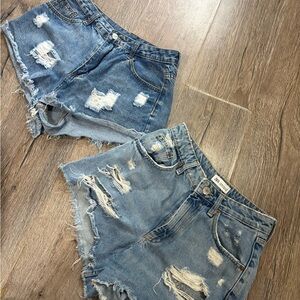 Distressed Denim Women Shorts